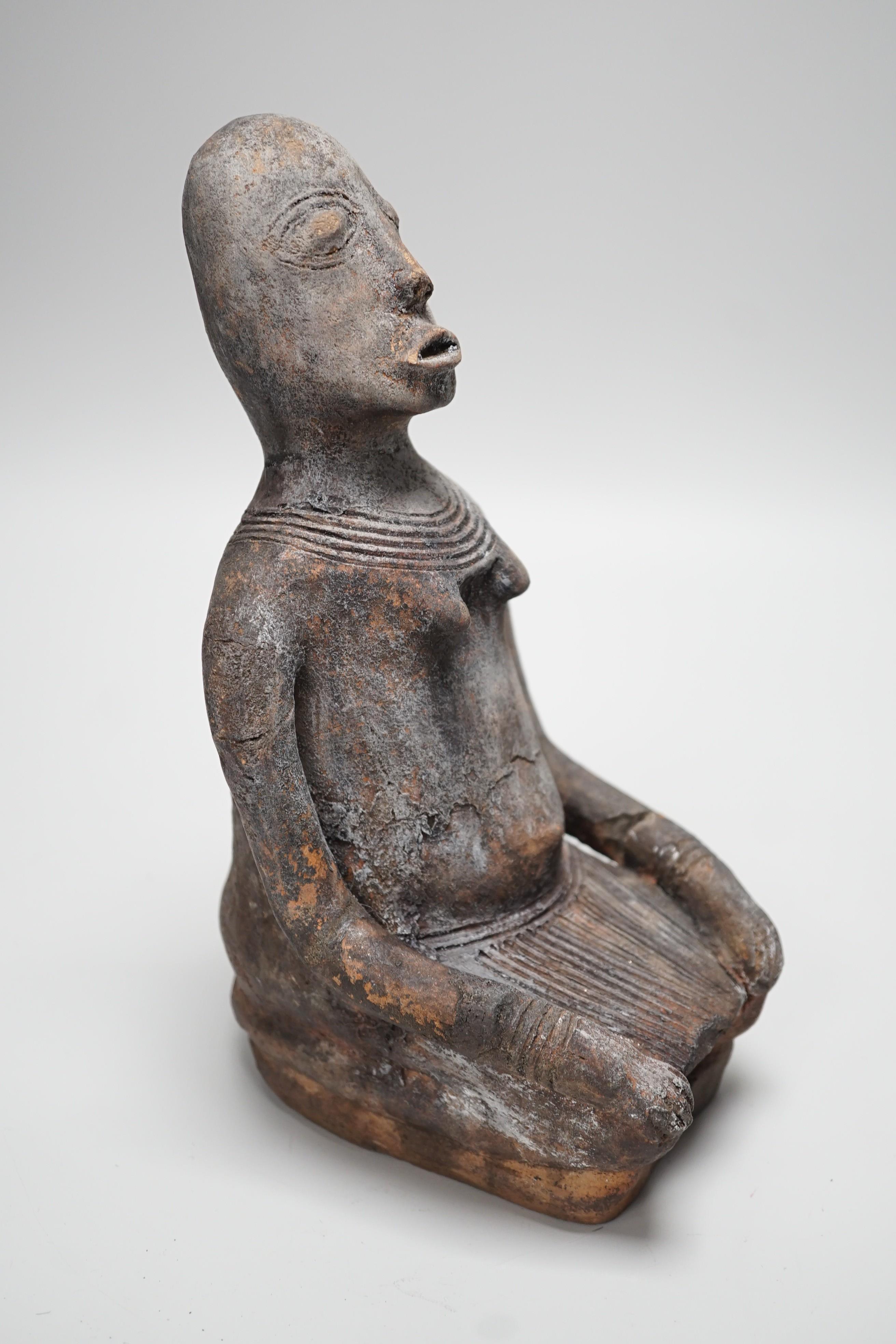 An African tribal Terracotta figure Djenne Mali , 24cm